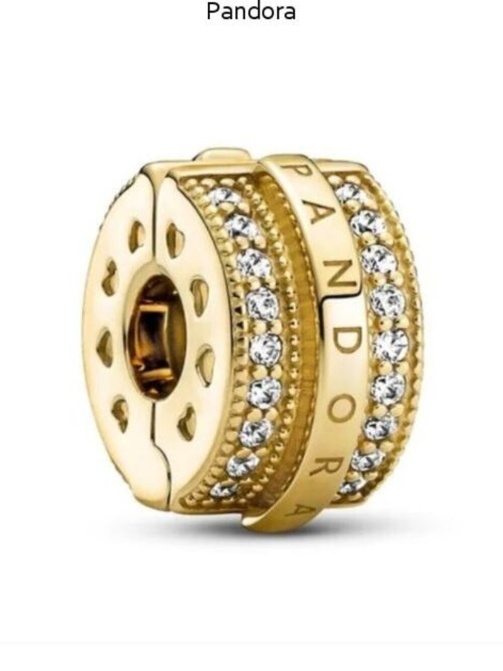 Pandora Gold Sparkling Pavé Spacer Charm